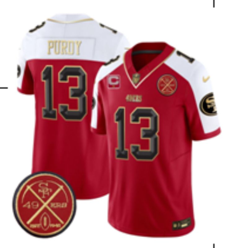 Men Nike San Francisco 49ers 13 Purdy red Limited NFL 2025 Jersey 0054